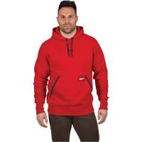 Heavy-Duty Pullover Hoodie, Men's, Small, Red Nassau Supply