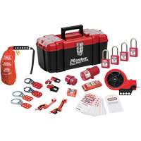 Trousse de cadenassage avec cadenas en thermoplastique de qualit&eacute; sup&eacute;rieure Zenex, Ensemble &eacute;lectrique, 21 composants compris Nassau Supply