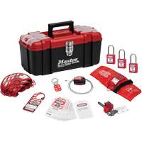 Trousse de cadenassage standard avec cadenas en thermoplastique Zenex, Ensemble Vanne, 13 composants compris Nassau Supply