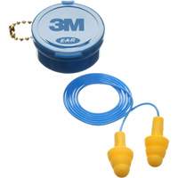 Bouchons d'oreilles pr&eacute;moul&eacute;s E-A-R Ultrafit, Avec cordon, Paire - Boîtier en plastique, 25 dB NRR, Taille unique Nassau Supply