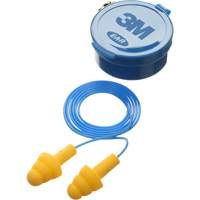 Bouchons d'oreilles pr&eacute;moul&eacute;s E-A-R Ultrafit, Avec cordon, Paire - Boîtier en plastique, 25 dB NRR, Taille unique Nassau Supply