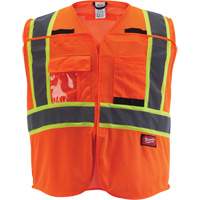 Flagman Safety Vest, High Visibility Orange, Medium/Small, CSA Z96 Class 2 - Level 2 SHA077 | Nassau Supply
