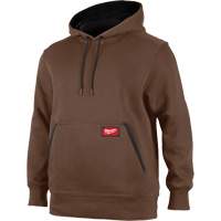 Midweight Pullover Hoodie, Men's, Small, Brown Nassau Supply