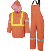 Element FR™ FR 3-Piece Safety Rain Suit, PVC, Small, High-Visibility Orange SHB254 | Nassau Supply