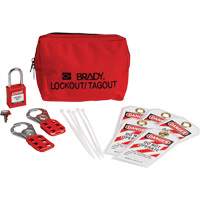 Lockout Tagout Kit with Nylon Safety Padlock in Pouch, Electrical Kit, 14 Components Nassau Supply