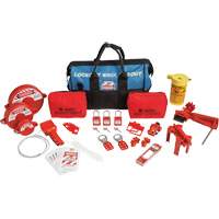 Lockout Tagout Kit with Nylon Safety Lockout Padlocks in Duffel Bag, Electrical/Valve Kit, 31 Components Nassau Supply
