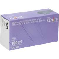 Medical Grade Disposable Gloves, Small, Nitrile, 6-mil, Powder-Free, Black, Class 2 Nassau Supply