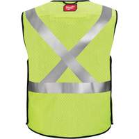 Breakaway Mesh Safety Vest, Black/High Visibility Lime-Yellow, Medium/Small, CSA Z96 Class 2 - Level FR SHC501 | Nassau Supply