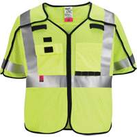 Breakaway Mesh Safety Vest, Black/High Visibility Lime-Yellow, Medium/Small, CSA Z96 Class 2 - Level FR SHC505 | Nassau Supply