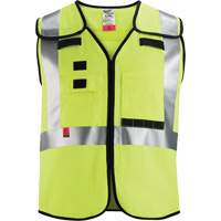 Breakaway Mesh Safety Vest, Black/High Visibility Lime-Yellow, Medium/Small, CSA Z96 Class 2 - Level FR SHC509 | Nassau Supply