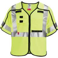 Breakaway Mesh Safety Vest, Black/High Visibility Lime-Yellow, Medium/Small, CSA Z96 Class 2 - Level FR SHC513 | Nassau Supply
