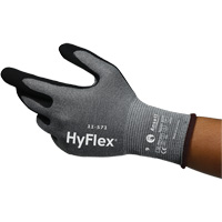 Gants anti-coupures HyFlex 11-571, Taille 5, Calibre 15, Rev&ecirc;tement Nitrile, Enveloppe en Nylon/PEHP/Spandex, ASTM ANSI niveau A4/EN 388 niveau D Nassau Supply