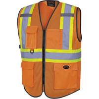 6960 Front Mesh Safety Vest, High Visibility Orange, Medium, Polyester Nassau Supply