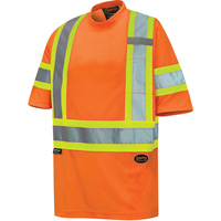 6970 T-shirt de s&eacute;curit&eacute; en il-de-perdrix, Polyester, T-petit, Orange haute visibilit&eacute; Nassau Supply