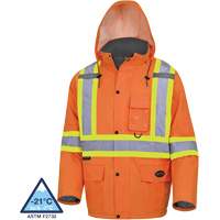 5030 Manteau de s&eacute;curit&eacute; matelass&eacute; imperm&eacute;able, Orange haute visibilit&eacute;, Petit Nassau Supply