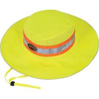 279 Chapeau de garde forestier avec sangle, Jaune lime haute visibilit&eacute;, Polyester Nassau Supply