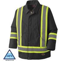 5535BKA Manteau en toile de coton matelass&eacute;e, Noir, T-petit Nassau Supply