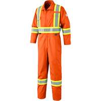 7705T Combinaison ignifuge FR-Tech avec fermetures &agrave; glissi&egrave;re aux jambes, Taille 40 (grand taille), Orange haute visibilit&eacute;, 9,7 cal/cm² Nassau Supply