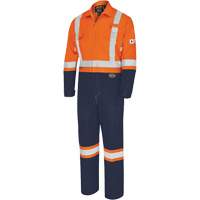 7702BB Combinaison de s&eacute;curit&eacute; FR-Tech 2 tons, Taille 36, Bleu marin/Orange, 10 cal/cm² Nassau Supply