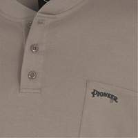 331 Chandail Henley en tricot interlock ignifuge, Petit, Beige Nassau Supply