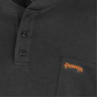 332 Chandail Henley en tricot interlock ignifuge, Petit, Noir Nassau Supply