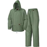 583 Rain Suit, Polyester/PVC, Small, Green Nassau Supply