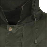 Manteau à capuchon indéchirable Nailhead pour planteur d’arbres, Polyester/PVC, T-petit, Vert SHE437 | Nassau Supply