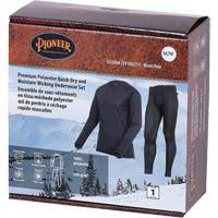 D2200A Ensemble de sous-v&ecirc;tements &agrave; s&eacute;chage rapide et &eacute;vacuation de l'humidit&eacute; de premi&egrave;re qualit&eacute;, Hommes, T-petit, Noir Nassau Supply
