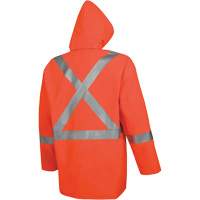 576J High-Visibility FR Rain Jacket, Small, High Visibility Orange Nassau Supply