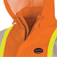 5880 FR/Arc-Rated Waterproof Rain Jacket, X-Small, High Visibility Orange, 10 cal/cm² Nassau Supply