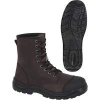 1028 Bottes de travail 8" marron, Cuir, Embout Acier, Taille 10 Nassau Supply