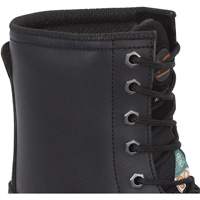 1027 Bottes de travail 8" noires, Cuir, Embout Acier, Taille 10 Nassau Supply