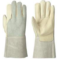 Welder's Cowgrain Gloves, Grain Cowhide, Size Large SHE744 | Nassau Supply