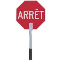 Panneau darr&ecirc;t/ralentissement de circulation – français Nassau Supply