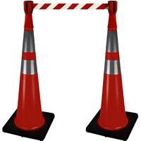 2308 Capuchon pour c&ocirc;ne de signalisation avec ruban de 10' pour barricade Nassau Supply