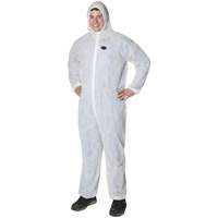 Disposable Coveralls, 5X-Large, White, Polypropylene SHE808 | Nassau Supply