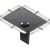 Bac de r&eacute;tention carr&eacute; Ultra-Drain Guard avec orifice de trop-plein, Huile & s&eacute;diments, 16" - 28" lo x 20" - 36" la Nassau Supply