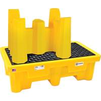 Ultra-Drum Rack 4-Drum Containment System without Drain, 53" L x 53" W x 77.8" H, 3000 US gal. Capacity Nassau Supply