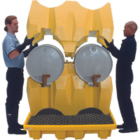 Ultra-Drum Rack 4-Drum Containment System without Drain, 53" L x 53" W x 77.8" H, 3000 US gal. Capacity Nassau Supply