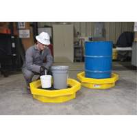 Ultra-Drum Tray&reg; with Grating, 32" L x 32" W x 8.1" H, 21.1 US gal. Spill Capacity Nassau Supply