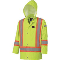 Flame Resistant Waterproof Jacket, 4X-Large, High Visibility Lime-Yellow SHF577 | Nassau Supply