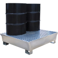 2-Drum Steel Ultra-Spill Pallet&reg;, 68 US gal. Spill Capacity, 47.2" x 31.4" x 17.4" Nassau Supply