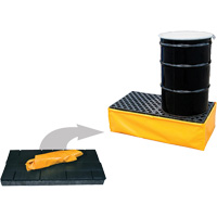 2-Drum Flexible Ultra-Spill Pallet&reg;, 66 US gal. Spill Capacity, 48" x 24" x 14" Nassau Supply