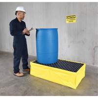 2-Drum Flexible Ultra-Spill Pallet&reg;, 66 US gal. Spill Capacity, 48" x 24" x 14" Nassau Supply