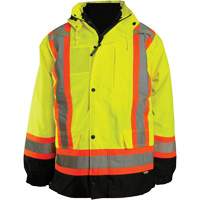 7-in-1 Jacket, Polyester, High Visibility Orange, Small SHF964 | Nassau Supply