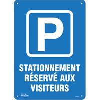 Enseigne  Stationnement r&eacute;serv&eacute; aux visiteurs , 10" x 14", Plastique, Français avec pictogramme Nassau Supply