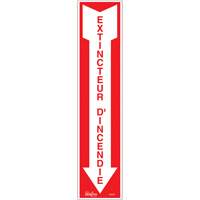 Enseigne  Extincteur d'incendie , 4" x 18", Vinyle, Français avec pictogramme Nassau Supply