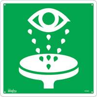 Enseigne de s&eacute;curit&eacute; conforme &agrave; la CSA - Eye Wash, 12" x 12", Aluminium, Pictogramme Nassau Supply