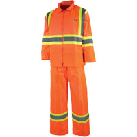 V&ecirc;tement imperm&eacute;able &eacute;tanche, Nylon/PVC, T-petit, Orange haute visibilit&eacute; Nassau Supply