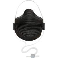 AirWave M Series Black Disposable Masks with SmartStrap&reg; & Nose Flange, N95, NIOSH Certified, Medium/Large Nassau Supply